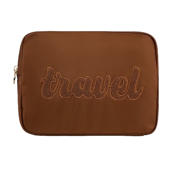 Stoney Clover Lane Accessories - Stoney clover lane chocolate brown large homecoming pouch travel